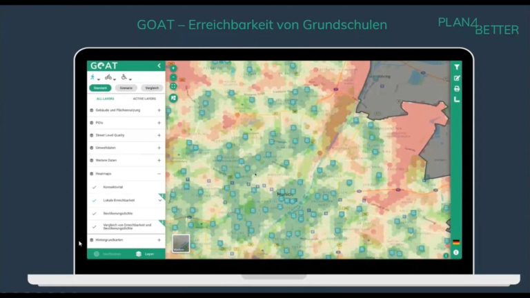 GOAT ein digitales Planungswerkzeug zur Gestaltung der 15-Minuten-Stadt