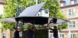 Smartes Klimarondell schafft kühle Ruhezone in Würzburgs Innenstadt