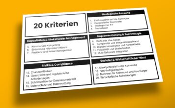 Kommunale Anwendungsfälle für das Internet der Dinge – 20 Kriterien für die richtige Auswahl