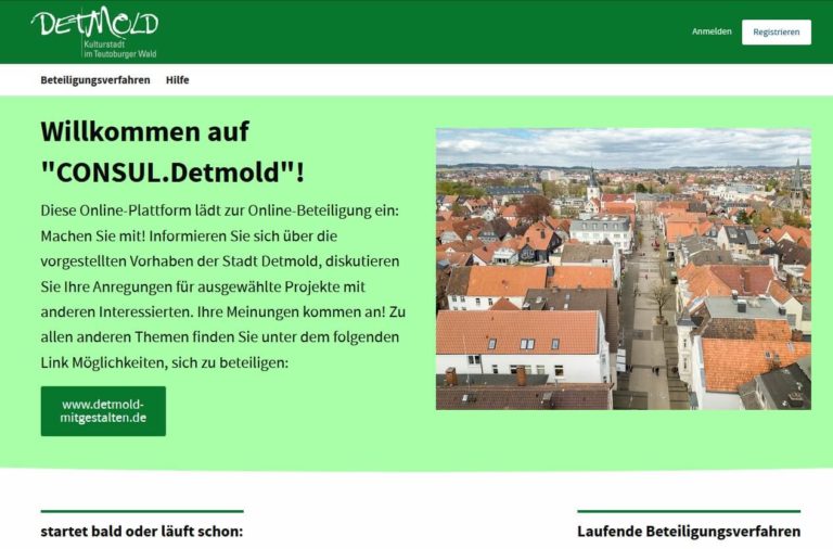 Bürgerbeteiligung mit CONSUL in Detmold