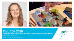 Wenn Kommunen ihre Datenzukunft bauen: Dr. Christine Pohl über den LEGO® Serious Play®-Workshop auf der CIVI/CON 2026 Dr. Christine Pohl zu Urbaner Datenplattform und Digitalem Zwilling auf der CIVI/CON 2026