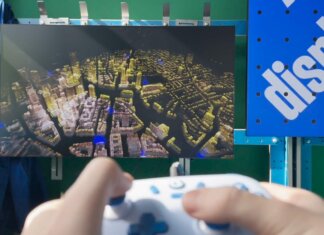 Den Digitalen Zwilling erlebbar machen: Wie das display in Frankfurt Stadtdaten künstlerisch inszeniert Digitaler Zwilling der Stadt Frankfurt als Visualisierung am display