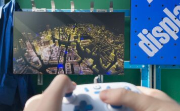 Den Digitalen Zwilling erlebbar machen: Wie das display in Frankfurt Stadtdaten künstlerisch inszeniert Digitaler Zwilling der Stadt Frankfurt als Visualisierung am display