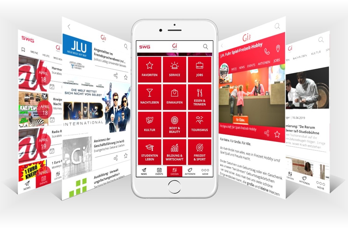 Gießen’s Stadt App bekommt ein umfangreiches Update