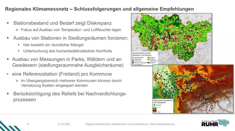 Aufbau eines regionalen Klimamessnetzes im Ruhrgebiet